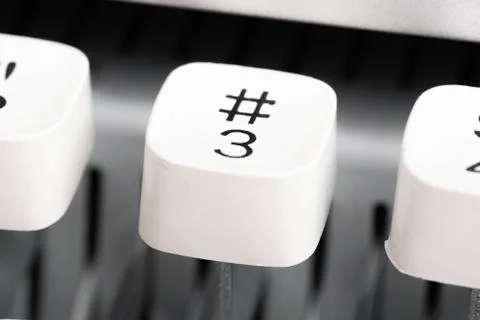 Manual Typewriter Cap Key Stock Photos