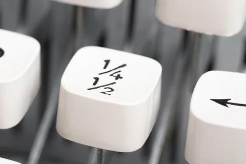 Manual Typewriter Key Cap Stock Photos