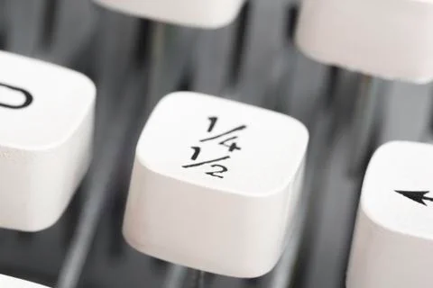Manual Typewriter Key Cap Stock Photos