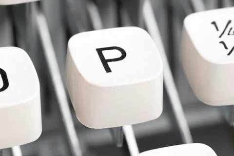 Manual Typewriter Key Cap Stock Photos