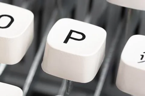 Manual Typewriter Key Cap Stock Photos