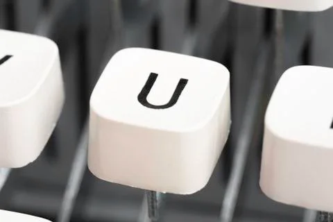 Manual Typewriter Key Cap Stock Photos