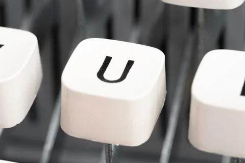 Manual Typewriter Key Cap Stock Photos