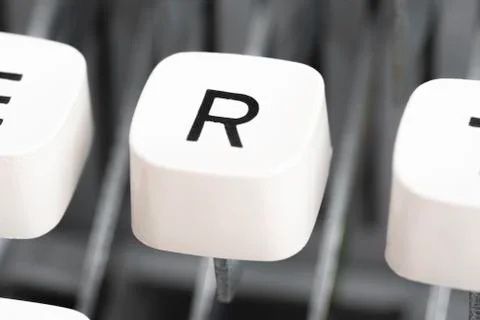 Manual Typewriter Key Cap Stock Photos