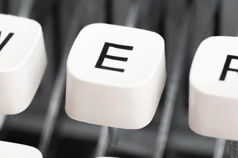 Manual Typewriter Key Cap Stock Photos