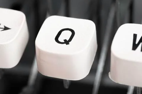 Manual Typewriter Key Cap Stock Photos