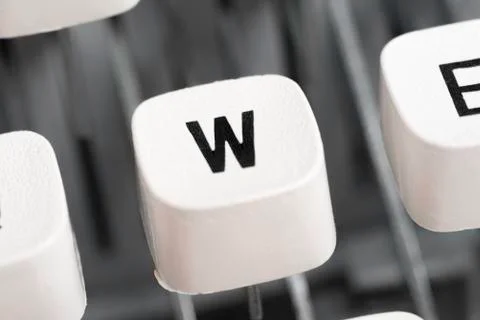 Manual Typewriter Key Cap Stock Photos