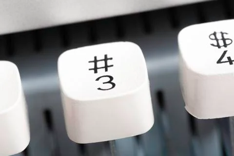 A Manual Typewriter Key Stock Photos