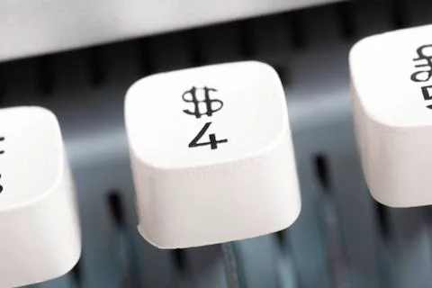 A Manual Typewriter Key Stock Photos