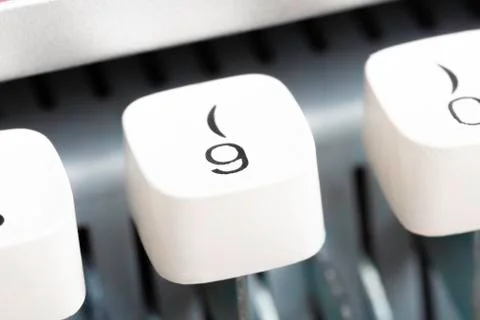 A Manual Typewriter Key Foto stock