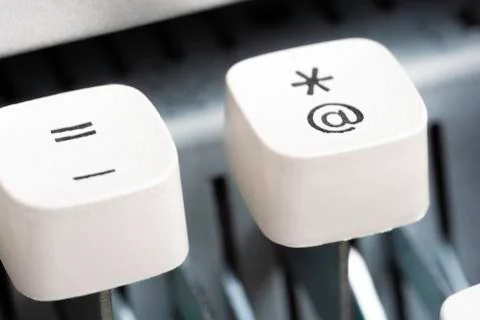 A Manual Typewriter Key Stock Photos