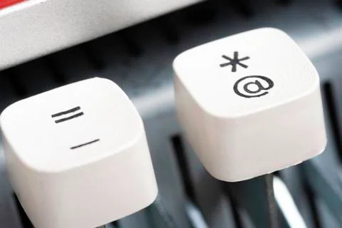 A Manual Typewriter Key Stock Photos