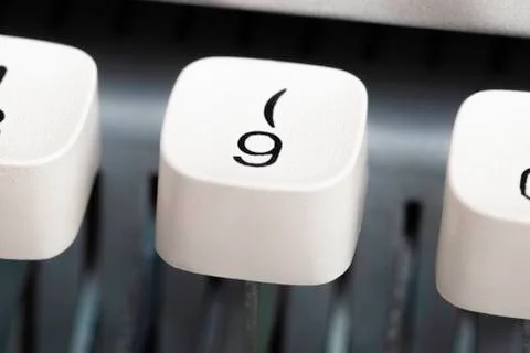 A Manual Typewriter Key Stock Photos