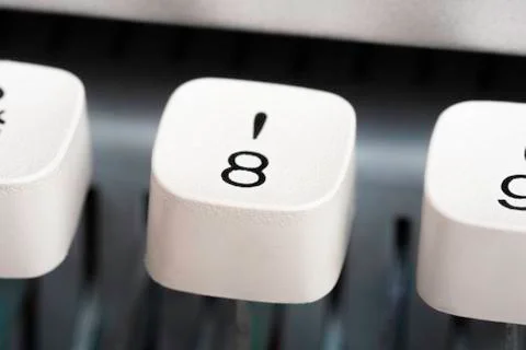 A Manual Typewriter Key Stock Photos