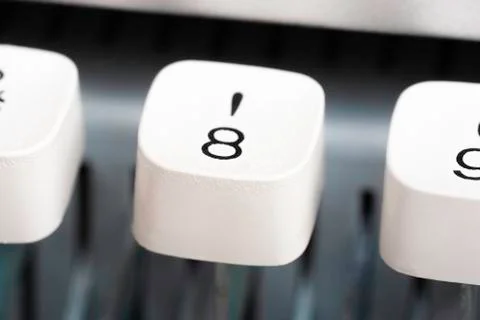 A Manual Typewriter Key Stock Photos