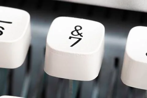 A Manual Typewriter Key Stock-Fotos