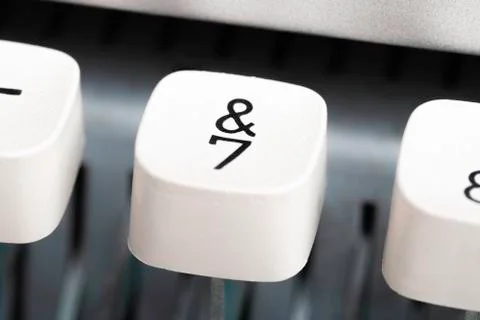 A Manual Typewriter Key Stock Photos