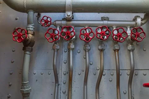 Manual valves. Stock Photos