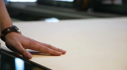 Manual verification and quality control of plywood Stock Footage 64770066