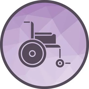 Manual Wheelchair icon vector image. Illustrazione stock