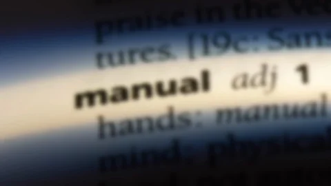 Manual word in a dictionary. Stock Footage 99563339