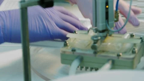 Manual work in the chemical industry Stock Footage 101014137