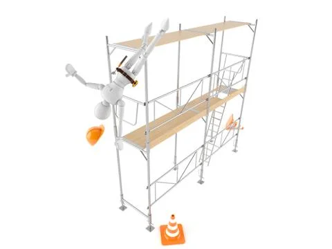 Manual worker falling Stock Illustration