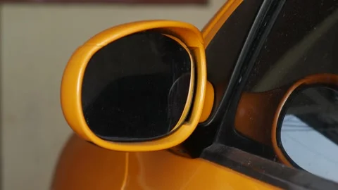 Manually Opening a Car Side Mirror Stock Footage 345334196