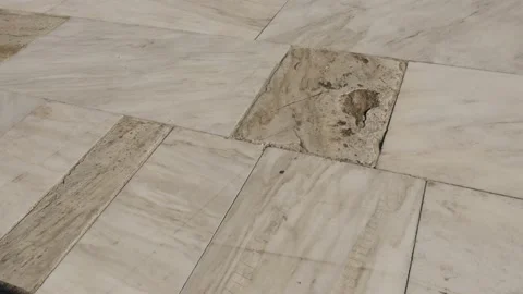 Manually processed Roman tiles slow tilt Stock Footage 86516440