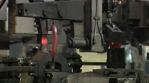 Manufacture of chains Stock Footage 1806378