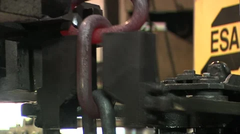 Manufacture of chains Stock Footage 1806384