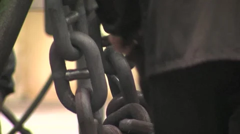 Manufacture of chains Stock Footage 1806786