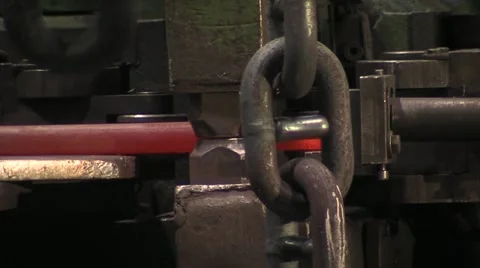 Manufacture of chains Stock Footage 1806861