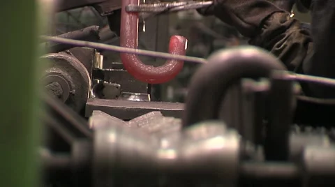 Manufacture of chains Stock Footage 1807008