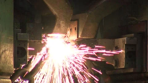 Manufacture of chains Stock Footage 1807122