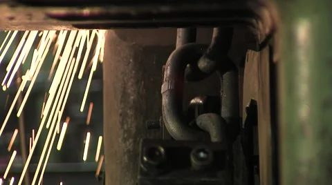 Manufacture of chains Stock Footage 1807195