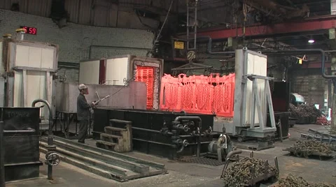 Manufacture of chains Stock Footage 1807873