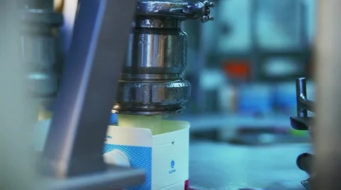 Manufacture of dairy products 4 Stock Footage