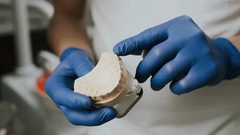 Manufacture Of Dentures. Stock Footage 108194498