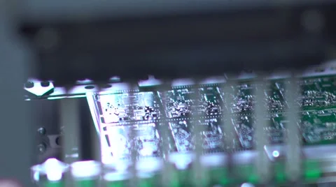Manufacture of electronic chips. High-tech manufacturing Stock Footage 65498329