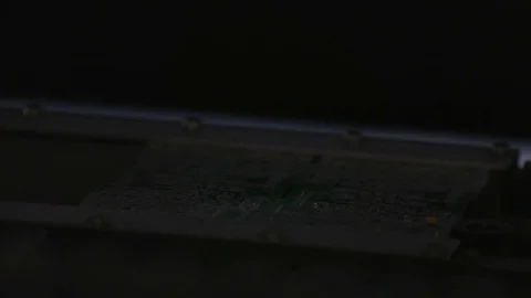 Manufacture Of Electronic Chips. High-Tech Manufacturing Stock Footage 79062566