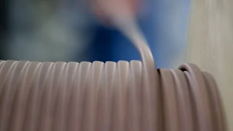 Manufacture of heat cable. Video stock 70059308