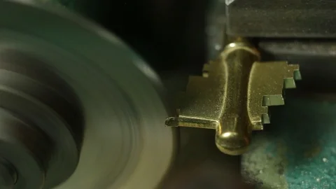  manufacture of a key in the locksmith with macro lens detail 스톡 동영상 123799755
