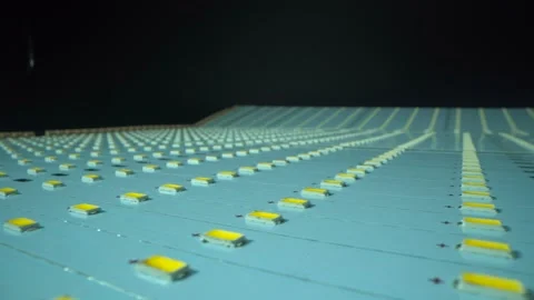 Manufacture of led panels. New technology of light. Modern lighting, remove wire Stock Footage 142425115