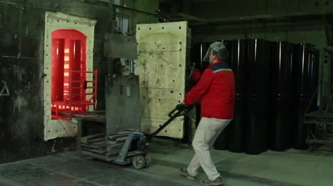 Manufacture of metal structures Stock Footage 50959612