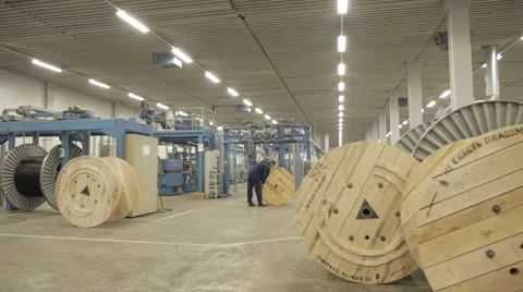 Manufacture of optical cable Stock Footage 67850383