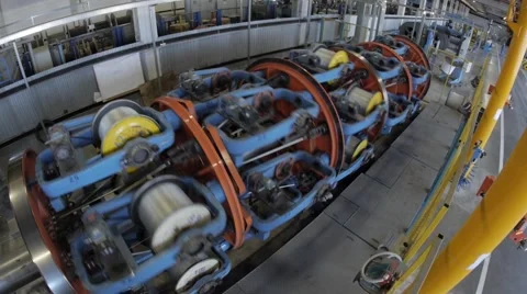 Manufacture of optical cable Stock Footage 67850426