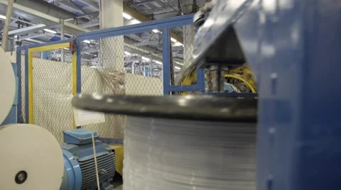 Manufacture of optical cable Stock Footage 67850427