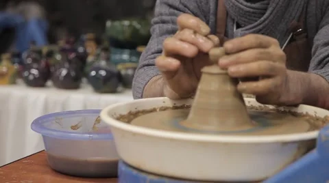 The manufacture of pottery Stock Footage 61023797