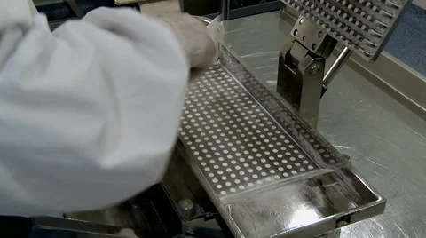 Manufacture of tablets Stock Footage 67416644